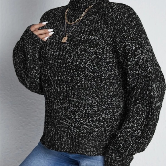 New black turtleneck sweater - Picture 3 of 5